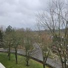 Blick vom Balkon über das Ruhrtal